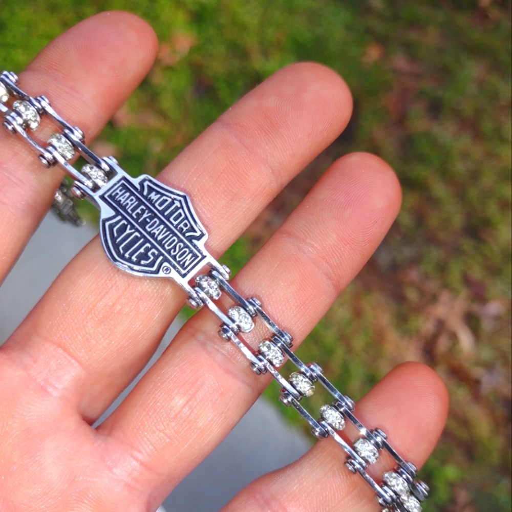 Harley-Davidson Silver Chain Bracelet